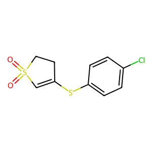 4-(4-Chlorophenyl)sulfanyl-2,3-dihydrothiophene 1,1-dioxide structure
