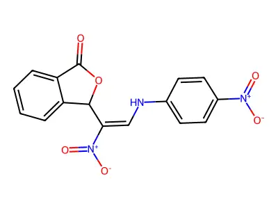 3-[1-nitro-2-(4-nitroanilino)ethenyl]-3H-2-benzofuran-1-one structure
