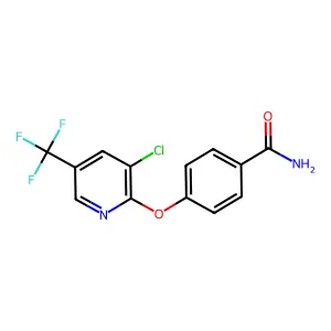 4-{[3-Chloro-5-(trifluoromethyl)-2-pyridinyl]oxy}benzenecarboxamide structure