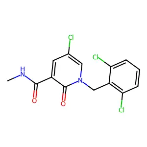 5-chloro-1-(2,6-dichlorobenzyl)-N-methyl-2-oxo-1,2-dihydro-3-pyridinecarboxamide structure