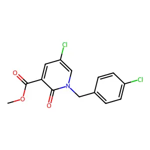 Methyl 5-chloro-1-[(4-chlorophenyl)methyl]-2-oxopyridine-3-carboxylate structure