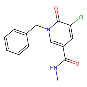 1-benzyl-5-chloro-N-methyl-6-oxo-1,6-dihydro-3-pyridinecarboxamide structure