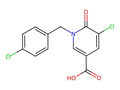 5-Chloro-1-(4-Chlorobenzyl)-6-Oxo-1,6-Dihydro-3-Pyridinecarboxylic Acid structure