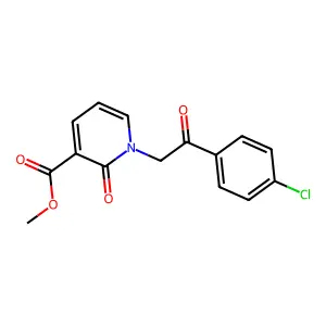 Methyl 1-[2-(4-chlorophenyl)-2-oxoethyl]-2-oxo-1,2-dihydro-3-pyridinecarboxylate structure