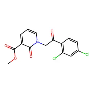methyl 1-[2-(2,4-dichlorophenyl)-2-oxoethyl]-2-oxo-1,2-dihydro-3-pyridinecarboxylate structure
