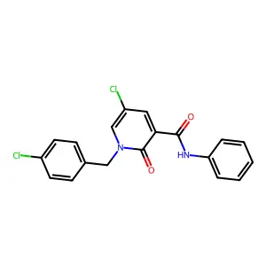 5-chloro-1-(4-chlorobenzyl)-2-oxo-N-phenyl-1,2-dihydro-3-pyridinecarboxamide structure