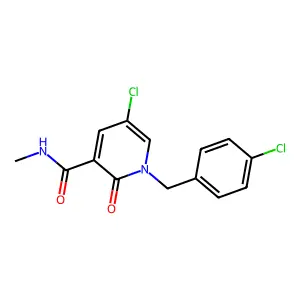 5-chloro-1-(4-chlorobenzyl)-N-methyl-2-oxo-1,2-dihydro-3-pyridinecarboxamide structure