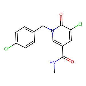 5-chloro-1-(4-chlorobenzyl)-N-methyl-6-oxo-1,6-dihydro-3-pyridinecarboxamide structure