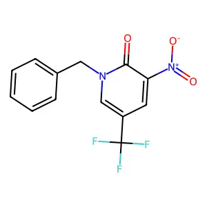 1-benzyl-3-nitro-5-(trifluoromethyl)-2(1H)-pyridinone structure
