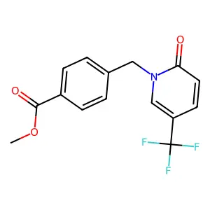 methyl 4-{[2-oxo-5-(trifluoromethyl)-1(2H)-pyridinyl]methyl}benzenecarboxylate structure