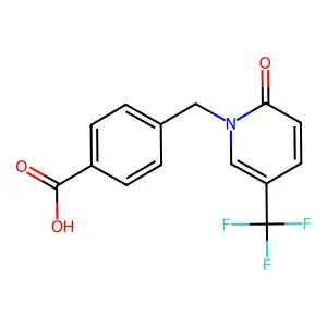4-{[2-oxo-5-(trifluoromethyl)-1(2H)-pyridinyl]methyl}benzenecarboxylic acid structure