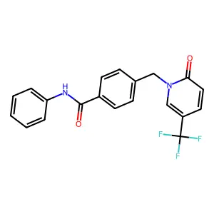 4-{[2-oxo-5-(trifluoromethyl)-1(2H)-pyridinyl]methyl}-N-phenylbenzenecarboxamide structure