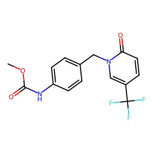 methyl N-(4-{[2-oxo-5-(trifluoromethyl)-1(2H)-pyridinyl]methyl}phenyl)carbamate structure
