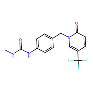 N-methyl-N'-(4-{[2-oxo-5-(trifluoromethyl)-1(2H)-pyridinyl]methyl}phenyl)urea structure