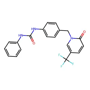 N-(4-{[2-oxo-5-(trifluoromethyl)-1(2H)-pyridinyl]methyl}phenyl)-N'-phenylurea structure