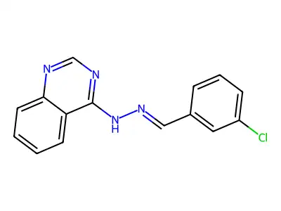 4-{2-[(3-Chlorophenyl)methylidene]hydrazin-1-yl}quinazoline structure