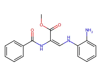 Methyl 3-(2-aminoanilino)-2-benzamidoprop-2-enoate structure