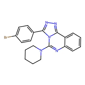 3-(4-Bromophenyl)-5-piperidino[1,2,4]triazolo[4,3-c]quinazoline structure