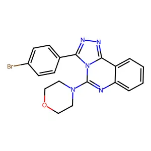 4-[3-(4-Bromophenyl)-[1,2,4]triazolo[4,3-c]quinazolin-5-yl]morpholine structure