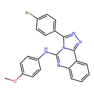 3-(4-bromophenyl)-N-(4-methoxyphenyl)-[1,2,4]triazolo[4,3-c]quinazolin-5-amine structure
