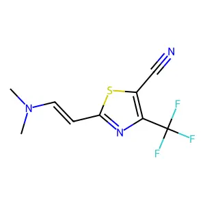 2-[2-(Dimethylamino)vinyl]-4-(trifluoromethyl)-1,3-thiazole-5-carbonitrile structure