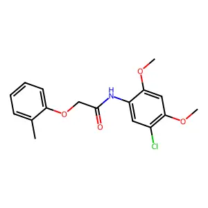 N-(5-chloro-2,4-dimethoxyphenyl)-2-(2-methylphenoxy)acetamide structure