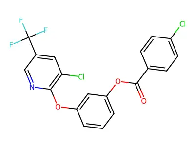 [3-[3-Chloro-5-(trifluoromethyl)pyridin-2-yl]oxyphenyl] 4-chlorobenzoate structure