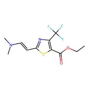 ethyl 2-[2-(dimethylamino)ethenyl]-4-(trifluoromethyl)-1,3-thiazole-5-carboxylate structure