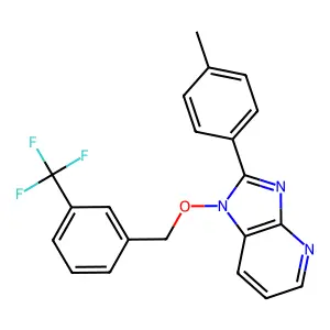 2-(4-methylphenyl)-1-{[3-(trifluoromethyl)benzyl]oxy}-1H-imidazo[4,5-b]pyridine structure