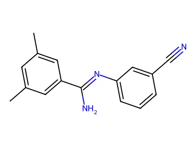 N-(3-cyanophenyl)-3,5-dimethylbenzenecarboximidamide structure