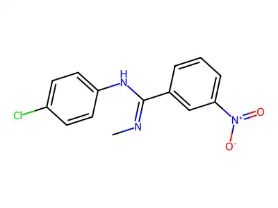 N-(4-chlorophenyl)-N'-methyl-3-nitrobenzenecarboximidamide structure