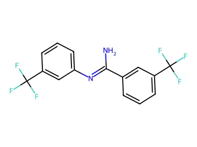 3-(trifluoromethyl)-N-[3-(trifluoromethyl)phenyl]benzenecarboximidamide structure