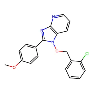 4-{1-[(2-chlorobenzyl)oxy]-1H-imidazo[4,5-b]pyridin-2-yl}phenyl methyl ether structure