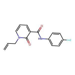 1-allyl-N-(4-fluorophenyl)-2-oxo-1,2-dihydro-3-pyridinecarboxamide structure