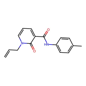 1-allyl-N-(4-methylphenyl)-2-oxo-1,2-dihydro-3-pyridinecarboxamide structure
