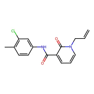 1-allyl-N-(3-chloro-4-methylphenyl)-2-oxo-1,2-dihydro-3-pyridinecarboxamide structure