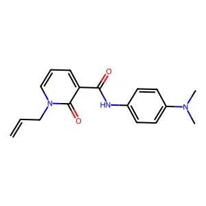1-allyl-N-[4-(dimethylamino)phenyl]-2-oxo-1,2-dihydro-3-pyridinecarboxamide structure