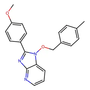 2-(4-methoxyphenyl)-1-[(4-methylbenzyl)oxy]-1H-imidazo[4,5-b]pyridine structure