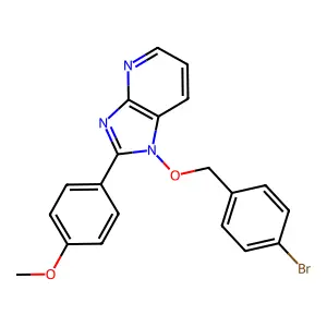 1-[(4-bromobenzyl)oxy]-2-(4-methoxyphenyl)-1H-imidazo[4,5-b]pyridine structure