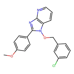4-{1-[(3-chlorobenzyl)oxy]-1H-imidazo[4,5-b]pyridin-2-yl}phenyl methyl ether structure