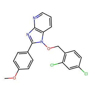 1-[(2,4-dichlorobenzyl)oxy]-2-(4-methoxyphenyl)-1H-imidazo[4,5-b]pyridine structure