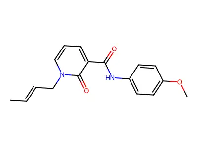 1-but-2-enyl-N-(4-methoxyphenyl)-2-oxopyridine-3-carboxamide structure