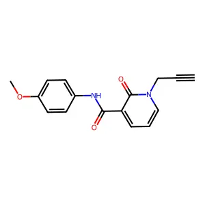 N-(4-methoxyphenyl)-2-oxo-1-(2-propynyl)-1,2-dihydro-3-pyridinecarboxamide structure