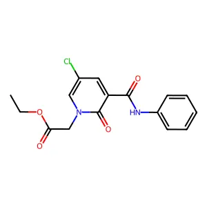 ethyl 2-[3-(anilinocarbonyl)-5-chloro-2-oxo-1(2H)-pyridinyl]acetate structure