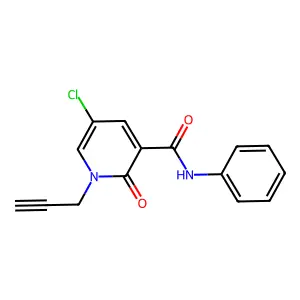 5-chloro-2-oxo-N-phenyl-1-(2-propynyl)-1,2-dihydro-3-pyridinecarboxamide structure