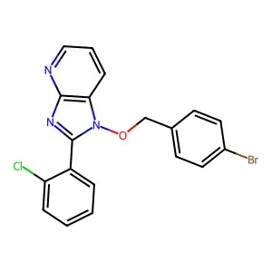 1-[(4-bromobenzyl)oxy]-2-(2-chlorophenyl)-1H-imidazo[4,5-b]pyridine structure