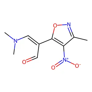 3-(Dimethylamino)-2-(3-methyl-4-nitro-1,2-oxazol-5-yl)prop-2-enal structure