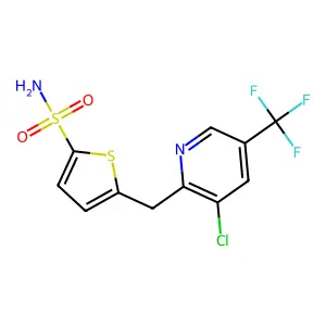 5-{[3-Chloro-5-(trifluoromethyl)-2-pyridinyl]methyl}-2-thiophenesulfonamide structure