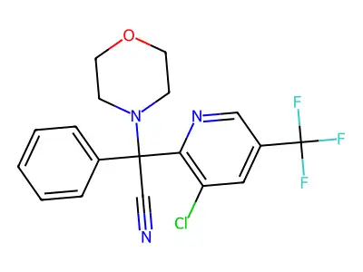 2-[3-Chloro-5-(trifluoromethyl)-2-pyridinyl]-2-morpholino-2-phenylacetonitrile structure