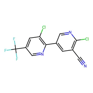 2-Chloro-3-cyano-5-(3-chloro-5-trifluoromethyl-2-pyridyl)pyridine structure